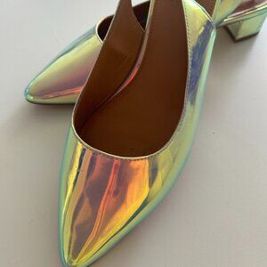 J. Crew Iridescent Slingback Block Heels Size 8.5